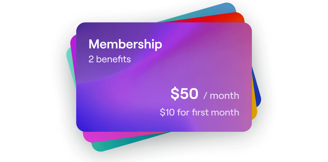 Purple membership card