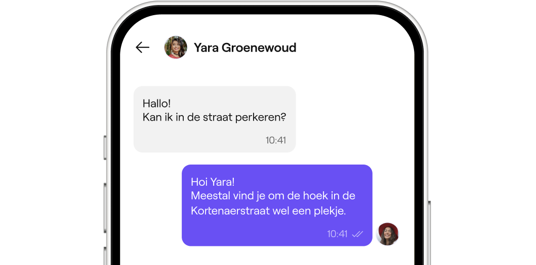 Berichten van en naar klanten